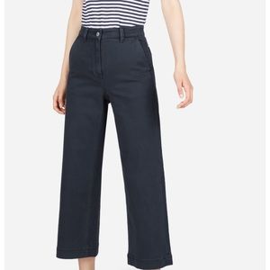 Everlane Wide Leg Crop Pant in Navy